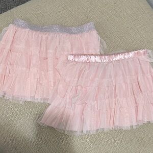 Pink Tulle Layered Skirts Set